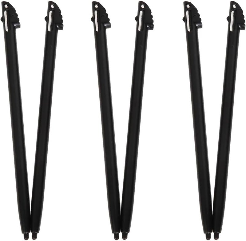 LightFairy 6PCS Touch Screen Stylus Pen for 3DS XL 3DS LL Black Plastic Gaming Touching Pencil Accessories - Image 1